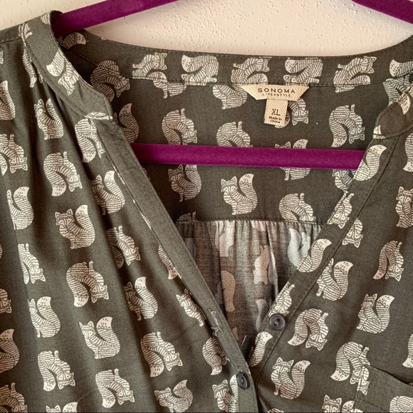 XL Sonoma Fox Blouse (New w/ Tags) - Picture 2 of 3